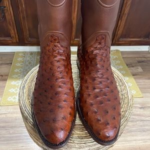 Tecovas Duke Ostrich Boots. Size 11. Pecan color.